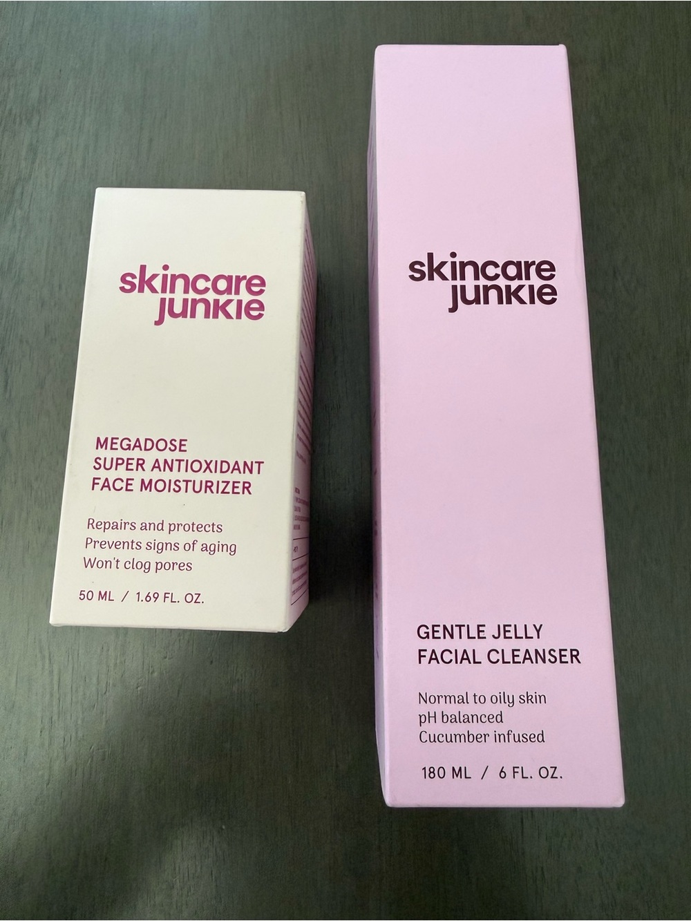 Skincare Junkie Gentle Jelly Facial Cleanser and moisturizer set-brand new